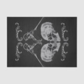 "Skull in Love"  Skeletons Black Wedding Tissuepapier (Voorkant)