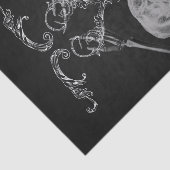 "Skull in Love"  Skeletons Black Wedding Tissuepapier (Detail)