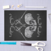 "Skull in Love"  Skeletons Black Wedding Tissuepapier (Craft)