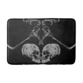 "Skull in Love"  skeletten zwart Badmat (Voorkant)