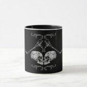 "Skull in Love"  skeletten zwart Mok (Midden)