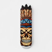 Skull Indian Persoonlijk Skateboard (Voorkant)