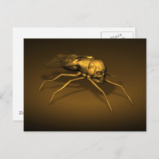 Skull Insect Briefkaart (Voorkant / Achterkant)