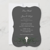 Skull & Ivy Moody Gothic Wedding Invitations Kaart (Voorkant)
