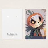 Skull Jack-O-Lantern Oorbel Display Kaart (Voorkant /achterkant)
