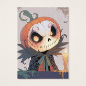 Skull Jack-O-Lantern Oorbel Display Kaart (Achterkant)