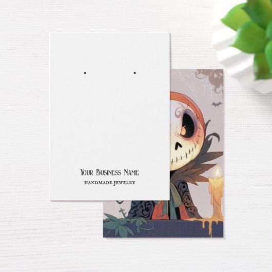 Skull Jack-O-Lantern Oorbel Display Kaart (Bureau)