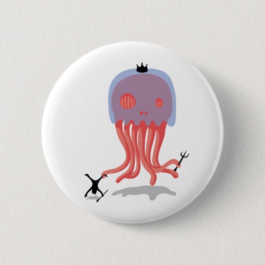 Skull Jellyfish Ronde Button 5,7 Cm (Voorkant)