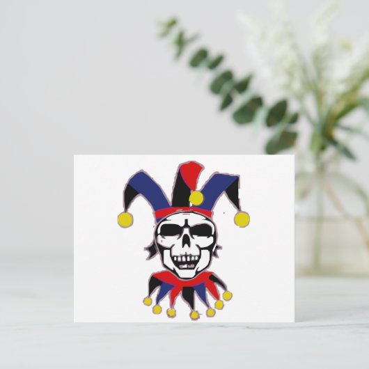 Skull Joker Briefkaart (Staand voorkant)