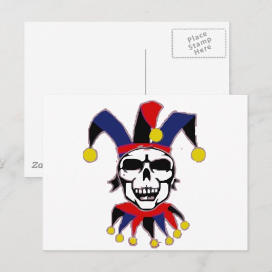 Skull Joker Briefkaart (Voorkant / Achterkant)