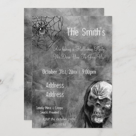 Skull Kaart (Voorkant / Achterkant)