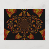 Skull Kaleidoscope Art Print Briefkaart (Voorkant)