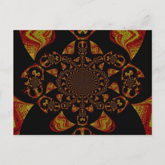 Skull Kaleidoscope Art Print Briefkaart (Voorkant)