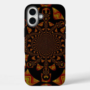Skull Kaleidoscope Art Print iPhone 16 Plus Hoesje