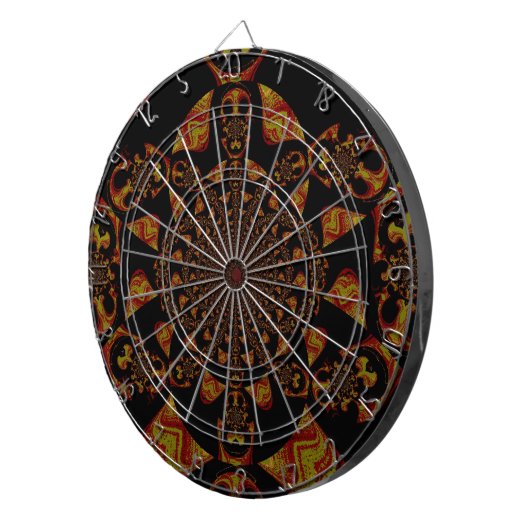 Skull Kaleidoscope Art Print Dartbord (Voorkant Rechts)