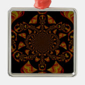 Skull Kaleidoscope Art Print Metalen Ornament (Voorkant)