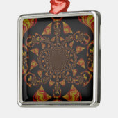 Skull Kaleidoscope Art Print Metalen Ornament (Links)