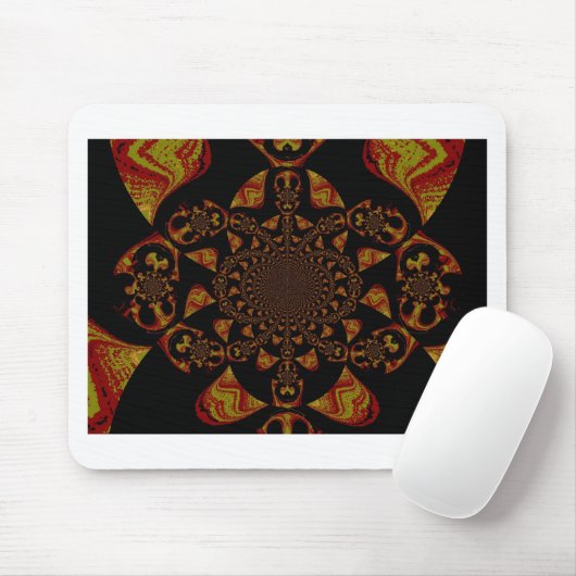 Skull Kaleidoscope Art Print Muismat (Met muis)