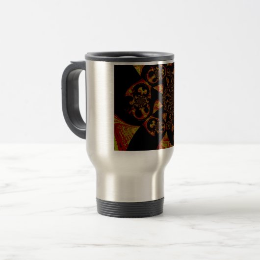 Skull Kaleidoscope Art Print Reisbeker (Voorkant links)