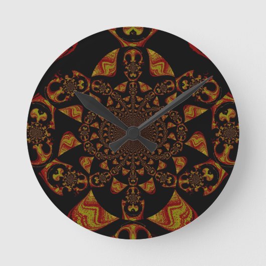Skull Kaleidoscope Art Print Ronde Klok (Voorkant)