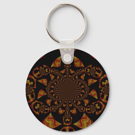Skull Kaleidoscope Art Print Sleutelhanger (Voorkant)