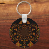 Skull Kaleidoscope Art Print Sleutelhanger (Voorkant)