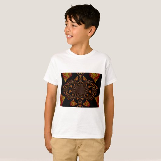 Skull Kaleidoscope Art Print T-shirt (Voorkant volledig)