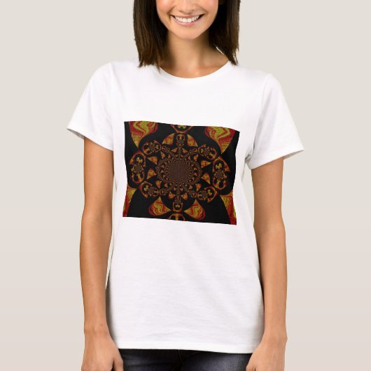Skull Kaleidoscope Art Print T-shirt (Voorkant)