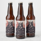Skull kamikaze bier etiket (Flessen)