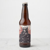 Skull kamikaze bier etiket (Voorkant)