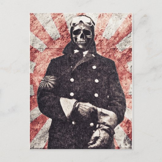 Skull kamikaze briefkaart (Voorkant)