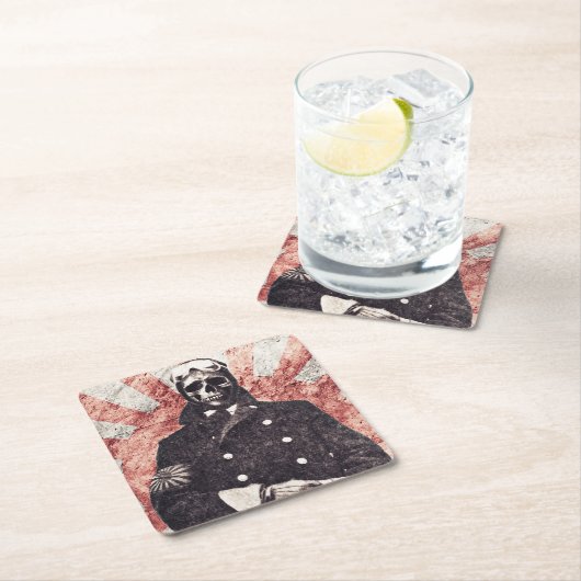 Skull kamikaze kartonnen onderzetters (Insitu)