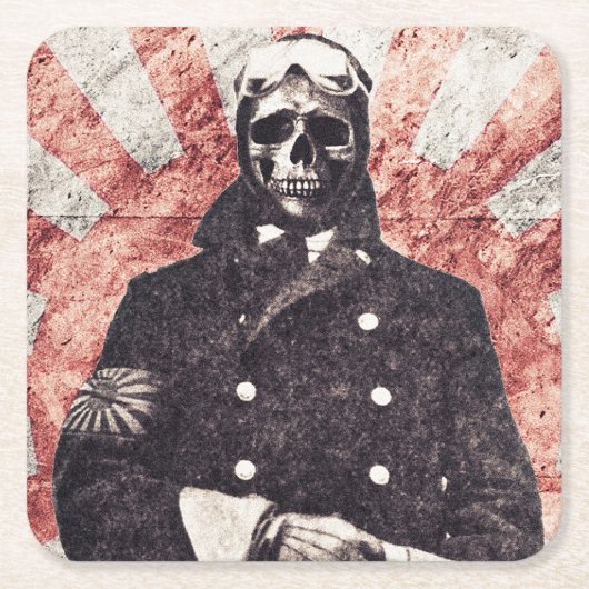 Skull kamikaze kartonnen onderzetters (Voorkant)