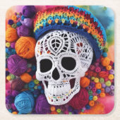 Skull Kartonnen Onderzetters (Voorkant)