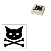 +{ Skull Kat}+ Rubberstempel (Gestempeld)