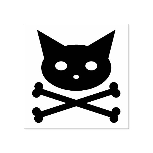 +{ Skull Kat}+ Rubberstempel (Afrduk)