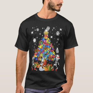 skull kerstboomcadeau voor mannen autisme t-shirt