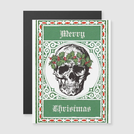 Skull-kerstkaart (Voorkant / Achterkant)