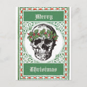 Skull-kerstkaart Briefkaart (Voorkant)