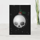Skull Kerstversiering Grafisch Feestdagen Kaart (Voorkant)