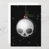 Skull Kerstversiering Grafisch Feestdagenkaart (Voorkant / Achterkant)