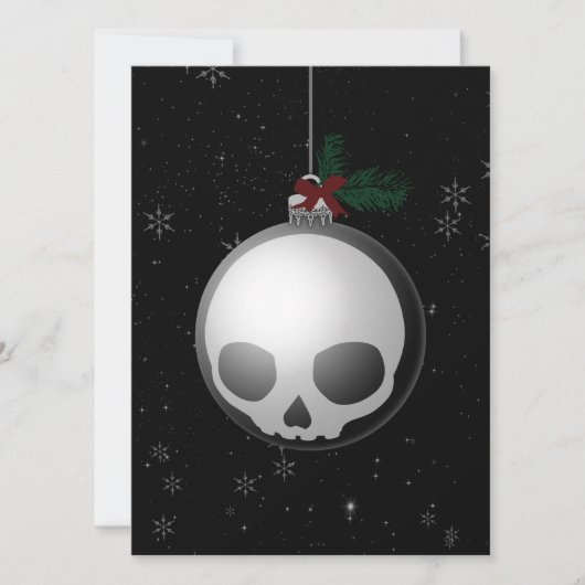 Skull Kerstversiering Grafisch Feestdagenkaart (Voorkant)