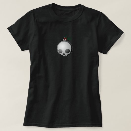 Skull Kerstversiering Grafisch T-shirt (Design voorkant)