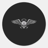 Skull Kettlebell Workout krachttraining Gym Ronde Sticker (Voorkant)