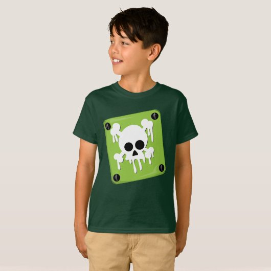 Skull Kinderen Hanes TAGLESS® T-Shirt (Voorkant volledig)