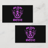 Skull King Gothic Skeleton Bad Bone Halloween Horr Visitekaartje (Voorkant / Achterkant)