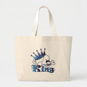 Skull King Grote Tote Bag