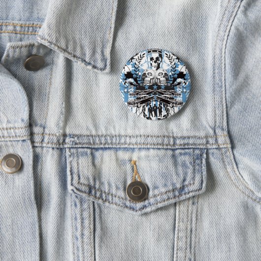 Skull King Ronde Button 5,7 Cm (In situ)