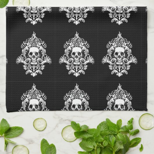 Skull Kitchen-handdoeken Theedoek (Gevouwen)
