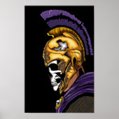 Skull krijger met zwart poster (Voorkant)